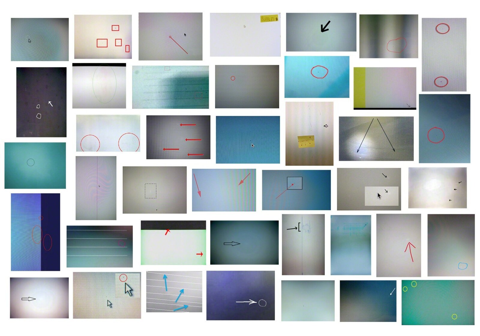 Bad Display (Drawings/eBay), group of 42 by Penelope Umbrico, 2009