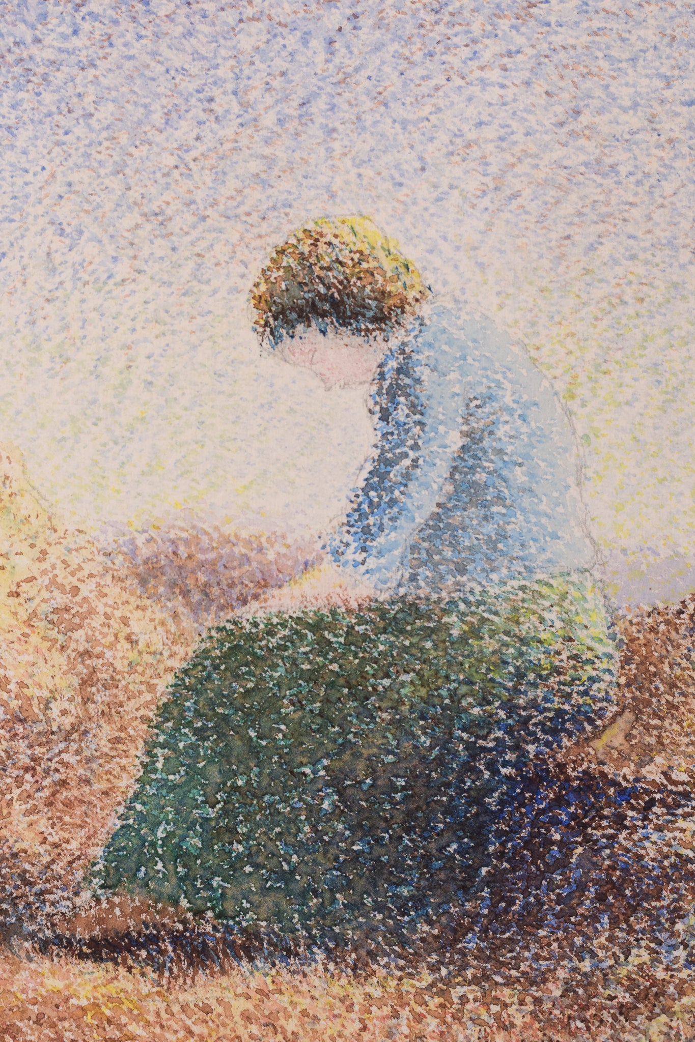 Artwork by Pere Ventura Julià, Three Pointillist Watercolours, Made of Watercolour on paper 