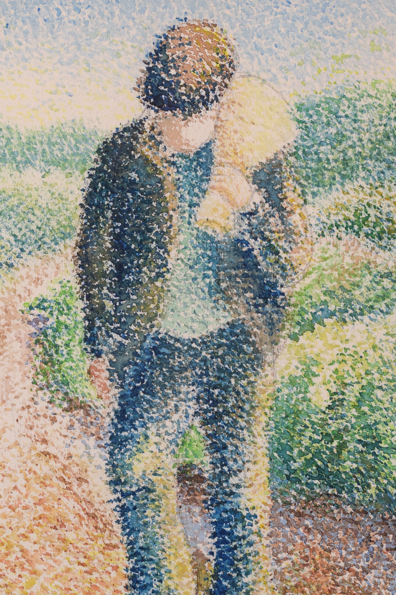 Artwork by Pere Ventura Julià, Three Pointillist Watercolours, Made of Watercolour on paper 