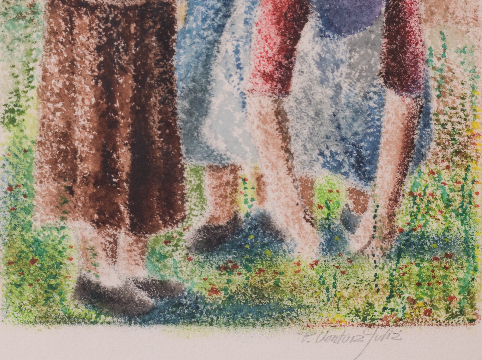 Artwork by Pere Ventura Julià, Three Pointillist Watercolours, Made of Watercolour on paper 