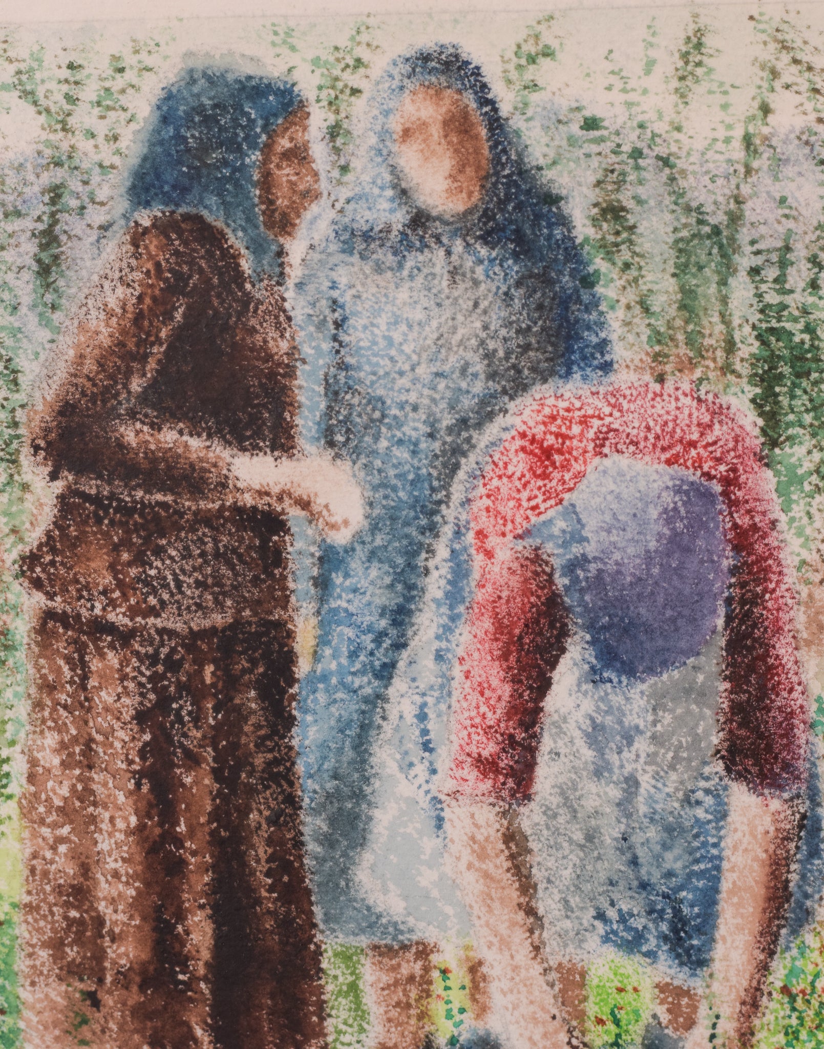 Artwork by Pere Ventura Julià, Three Pointillist Watercolours, Made of Watercolour on paper 
