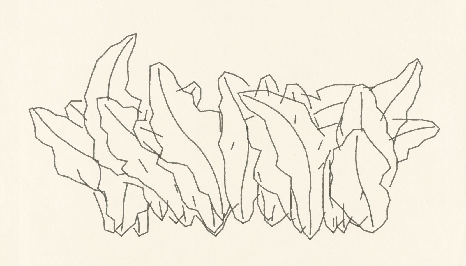 A line drawing of a piece of paper with a pattern on it.