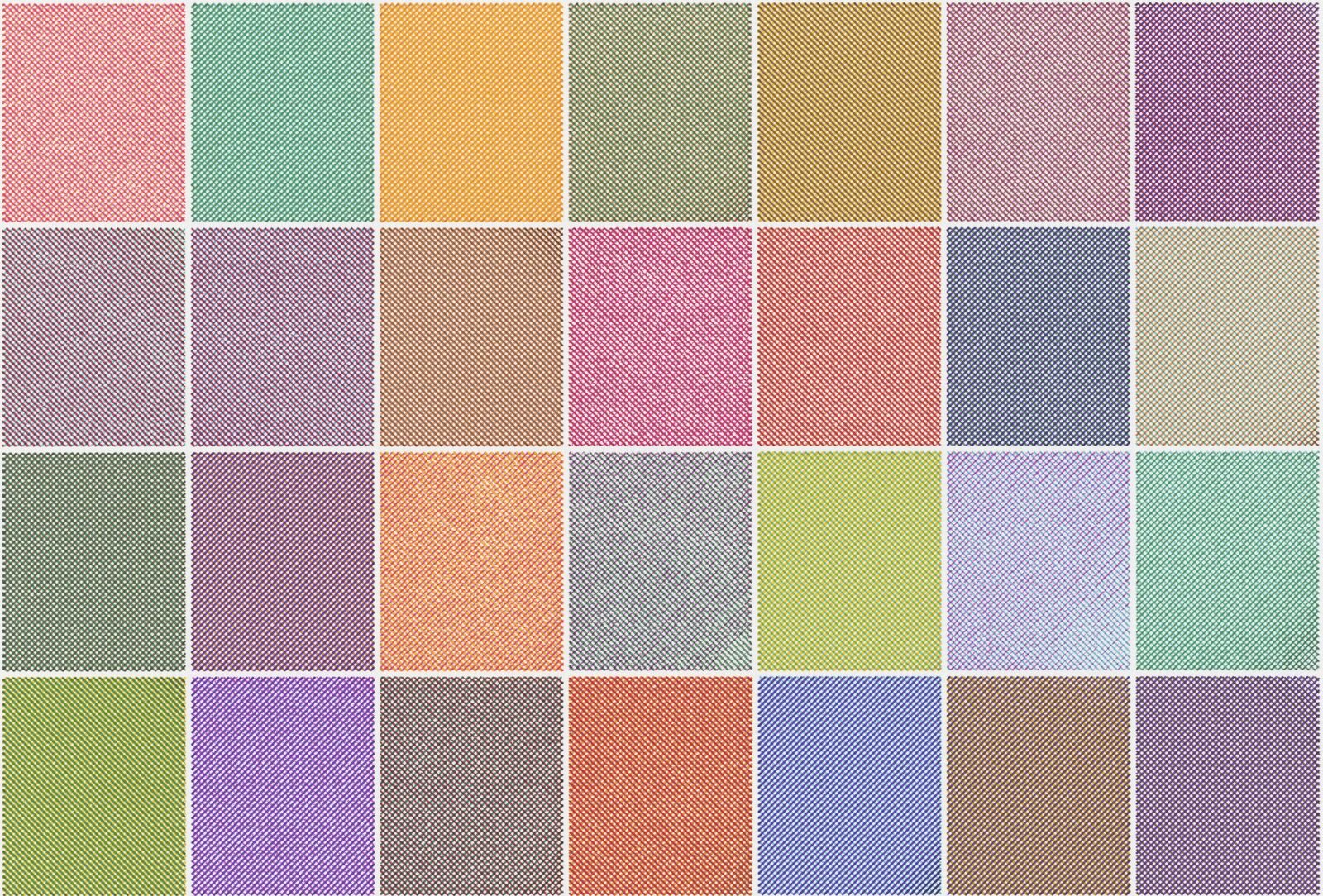 a grid of different colors of fabric