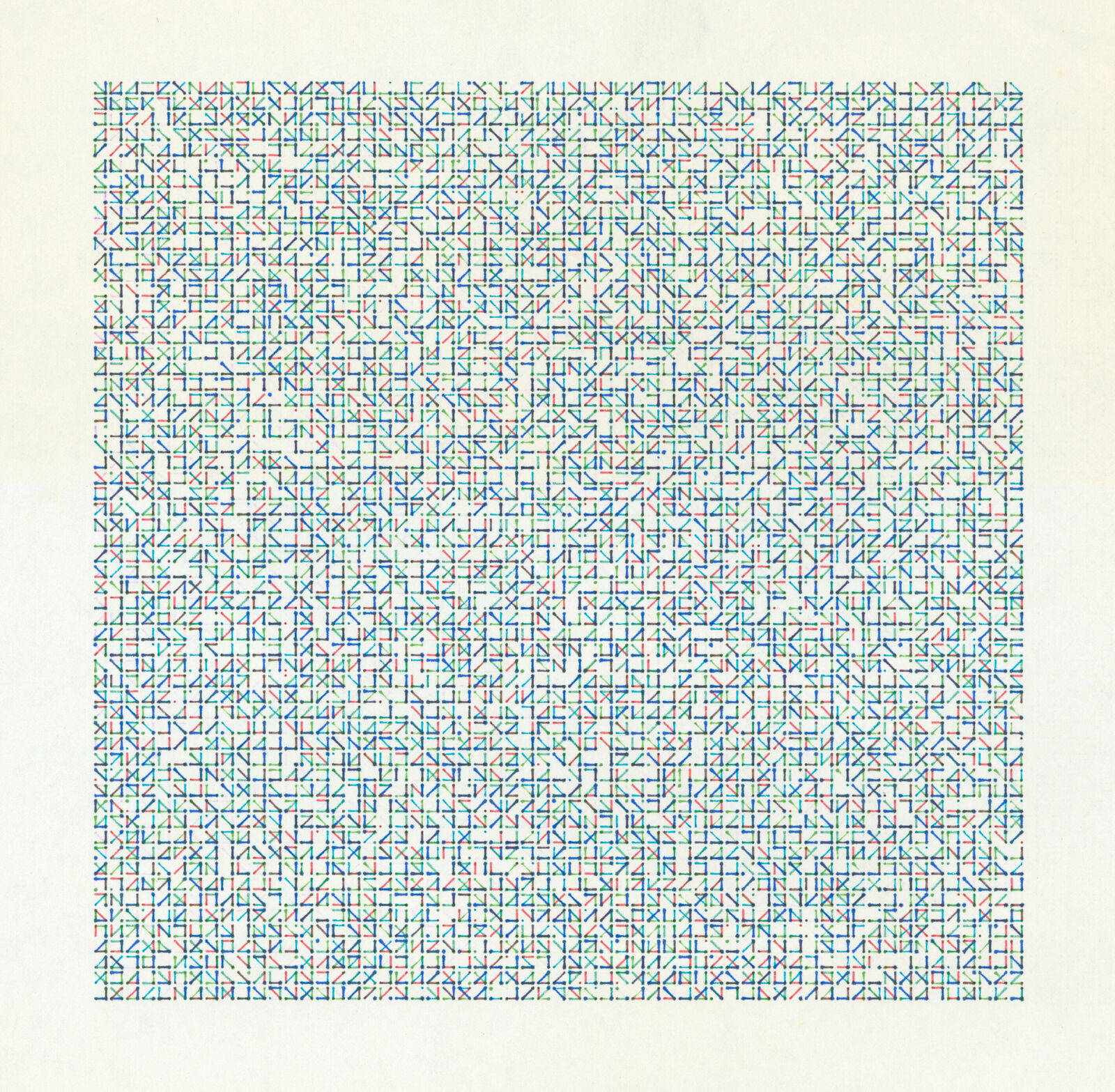 Artwork by Peter Beyls, Untitled, Made of Plotter drawing, ink on paper 