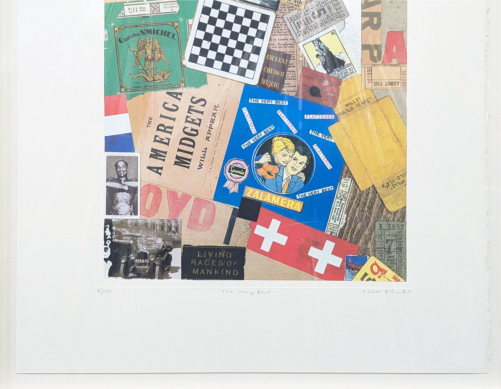 Artwork by Peter Blake, THE VERY BEST, Made of Silkscreen Collage 