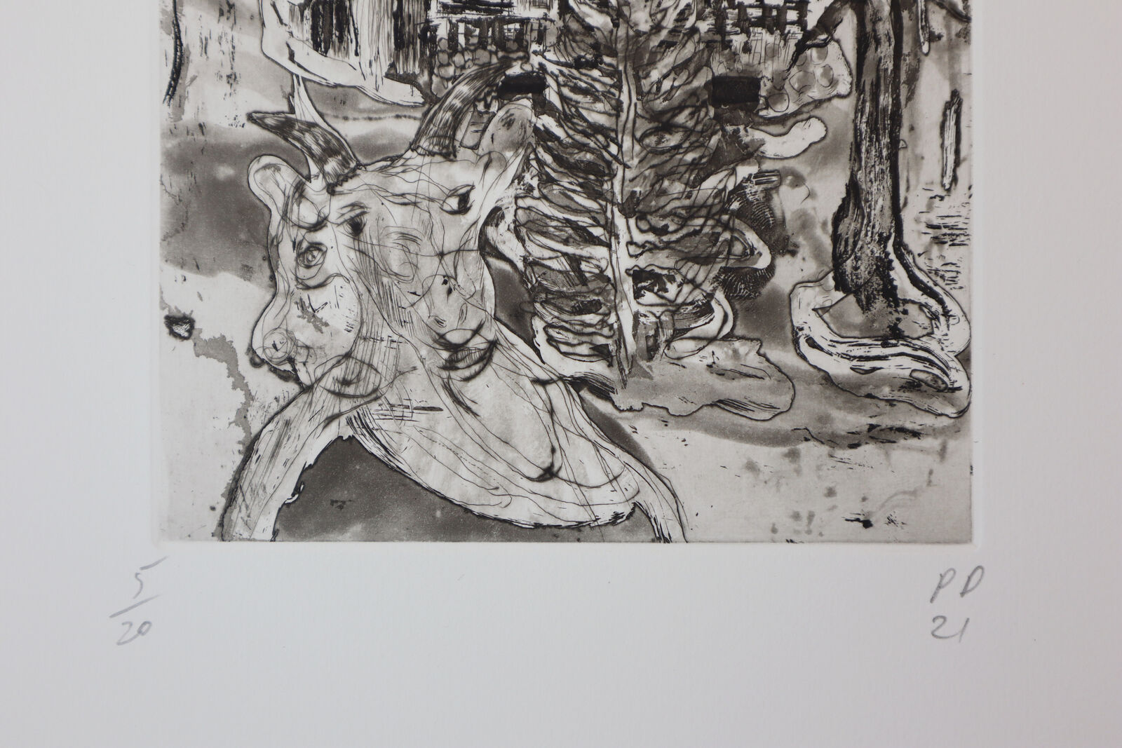 Artwork by Peter Doig, Chamois Cabin, Made of Etching with aquatint, spitbite, drypoint 
