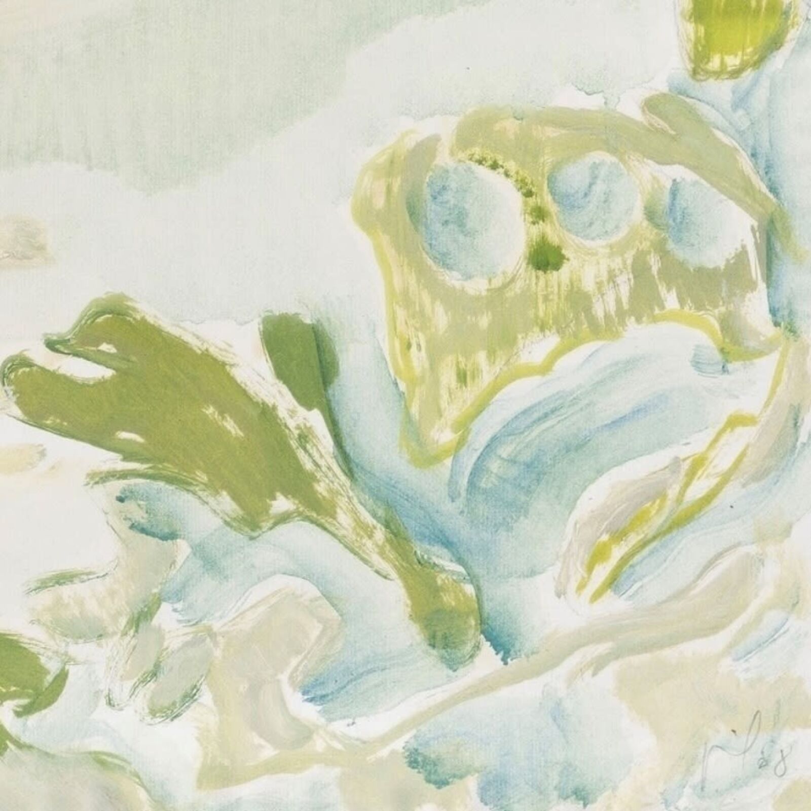 Artwork by Peter Doig, Cyril's Bay, Made of Digital pigment print with silkscreen varnish on Somerset Velvet 255gsm with hand torn edges 