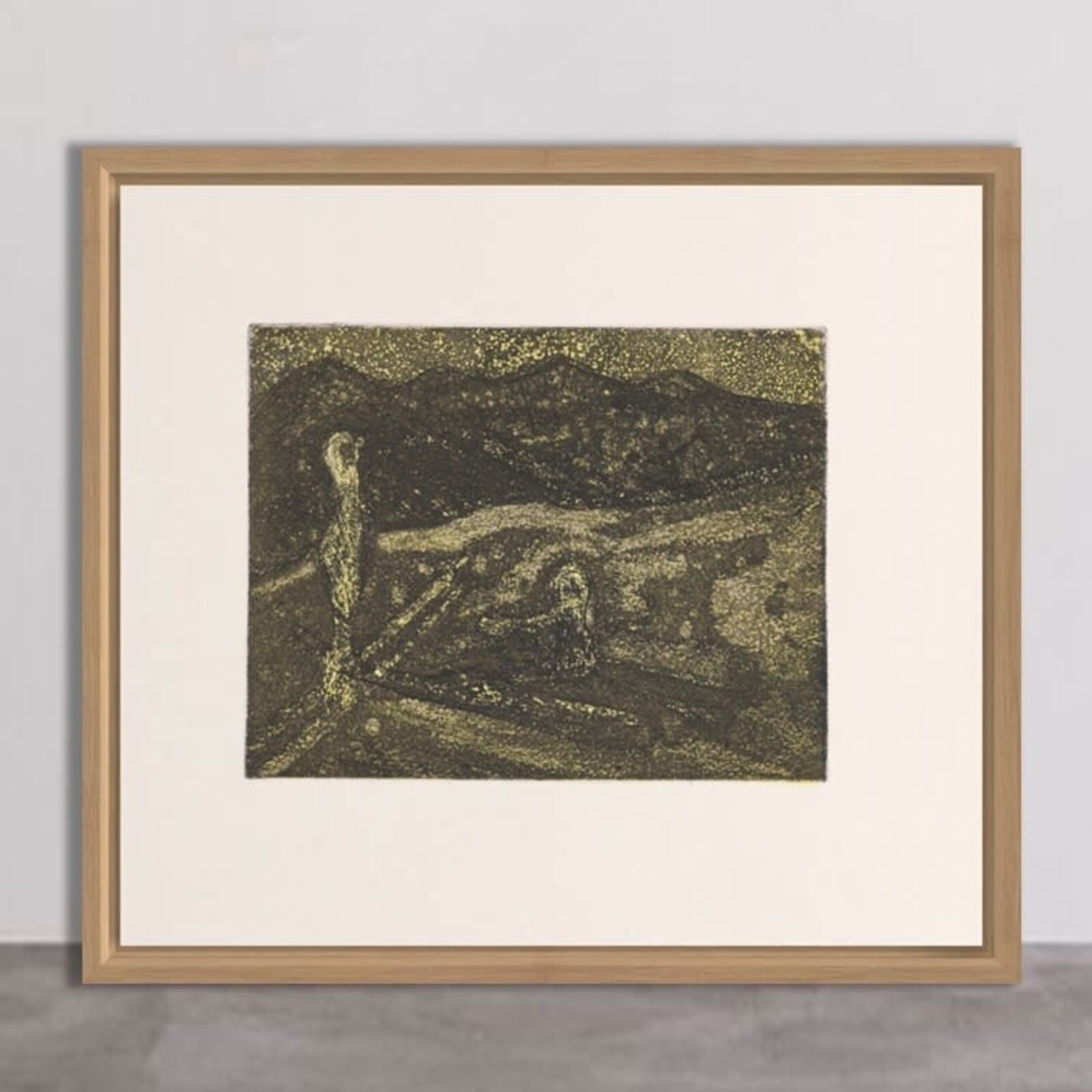 A picture of a painting hanging on a wall.