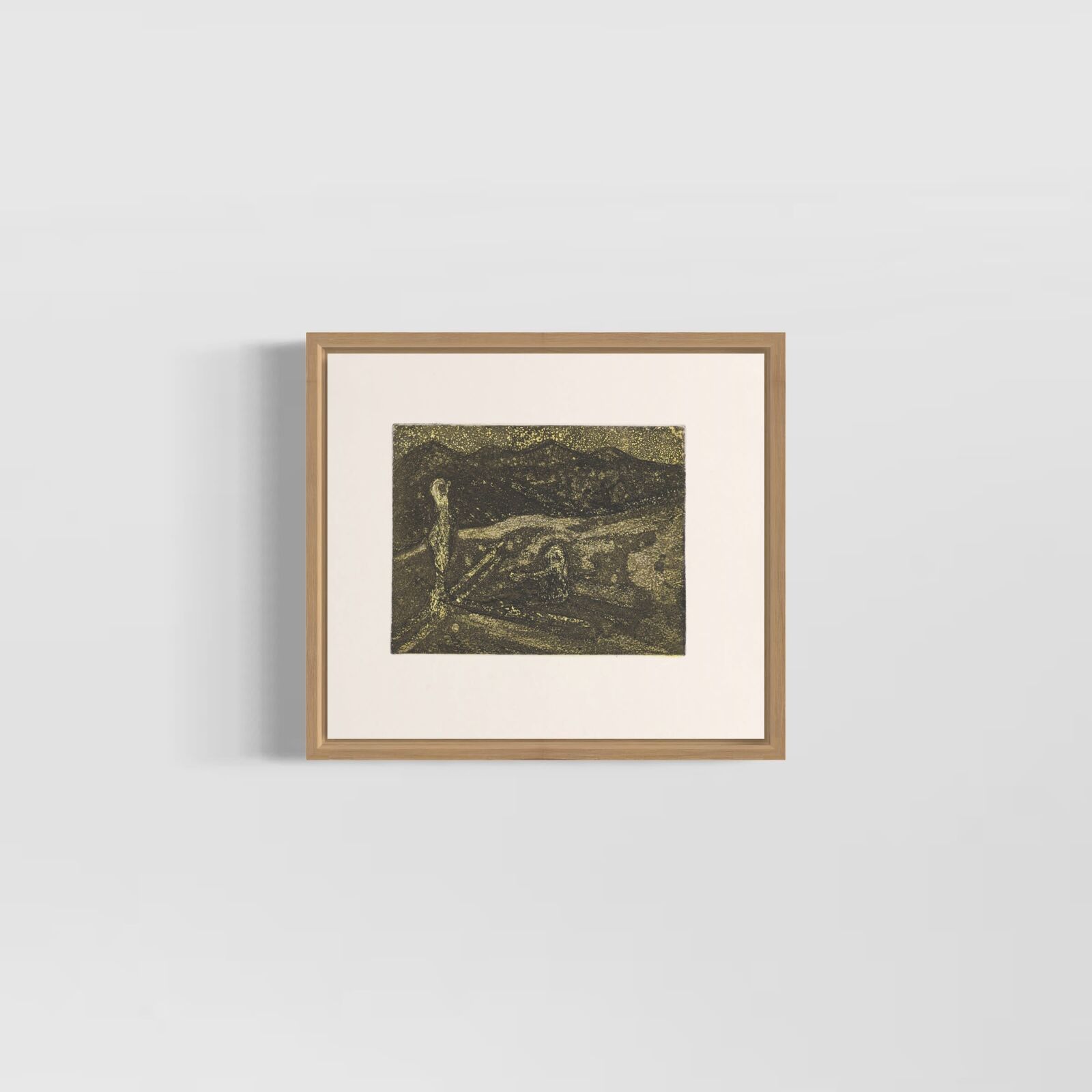 A picture of a painting hanging on a wall.