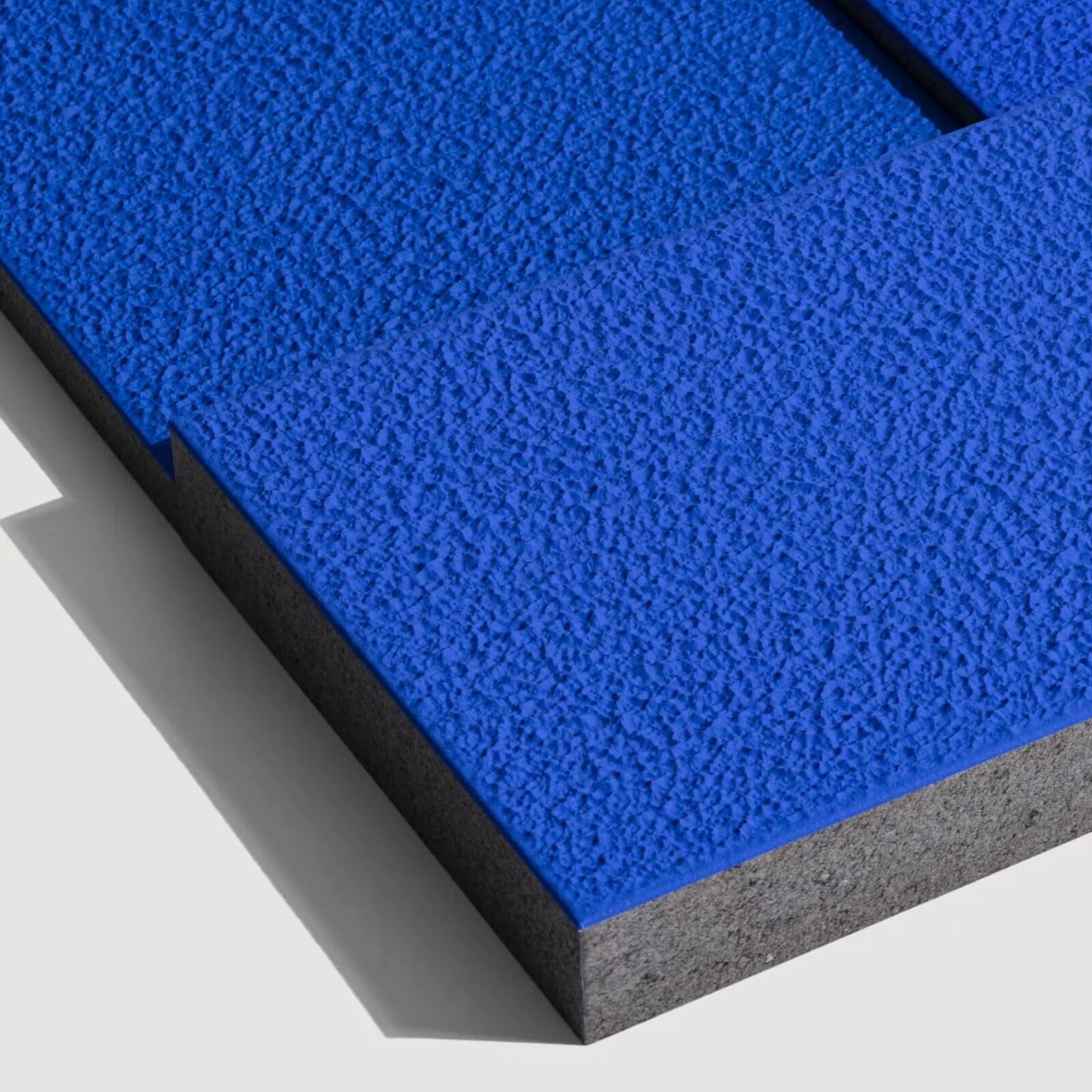 Artwork by Peter Halley, Blue, Nine Times, Made of Acrylic, fluorescent acrylic on HI-RND technology print on aluminium 