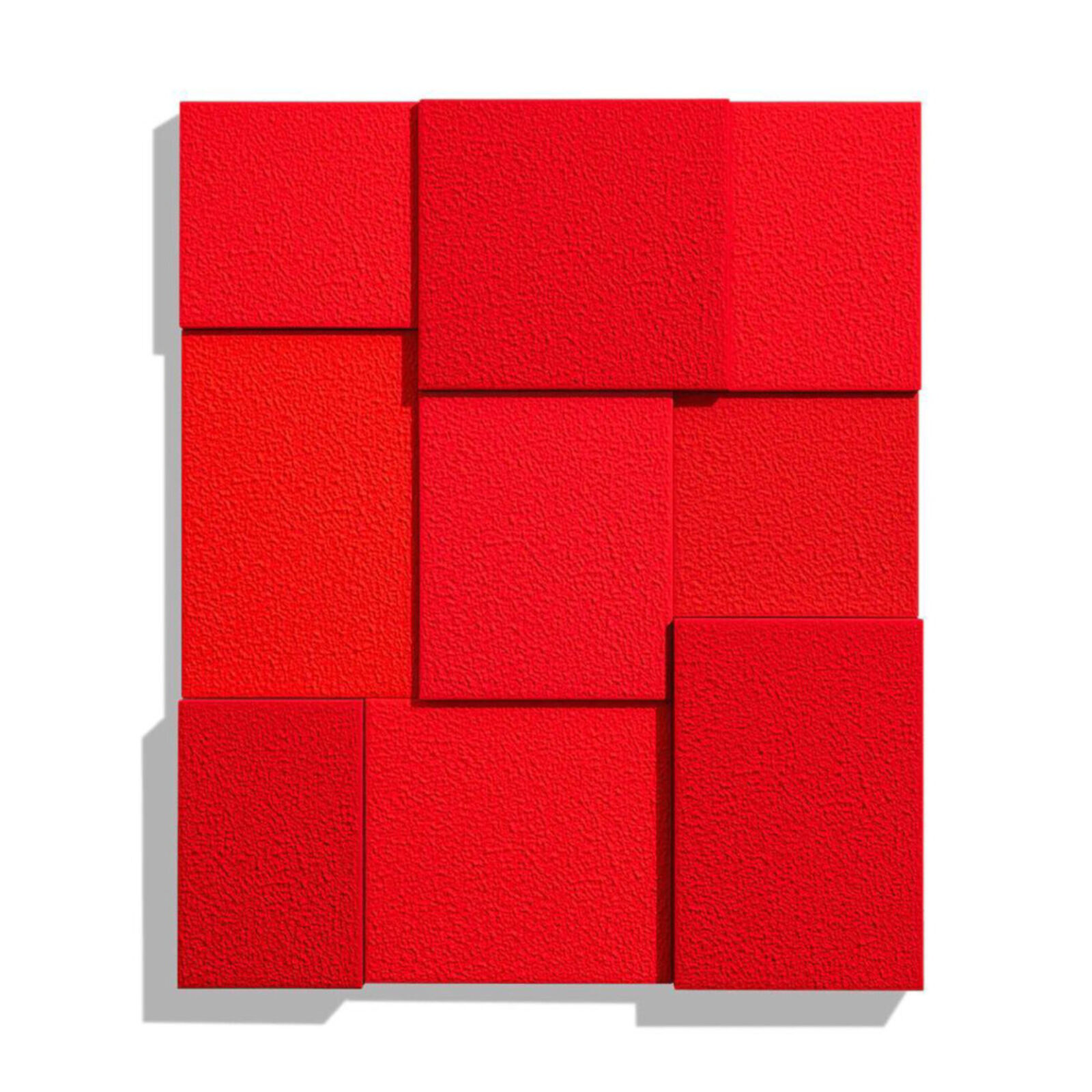 Red, Nine Times by Peter Halley, 2023