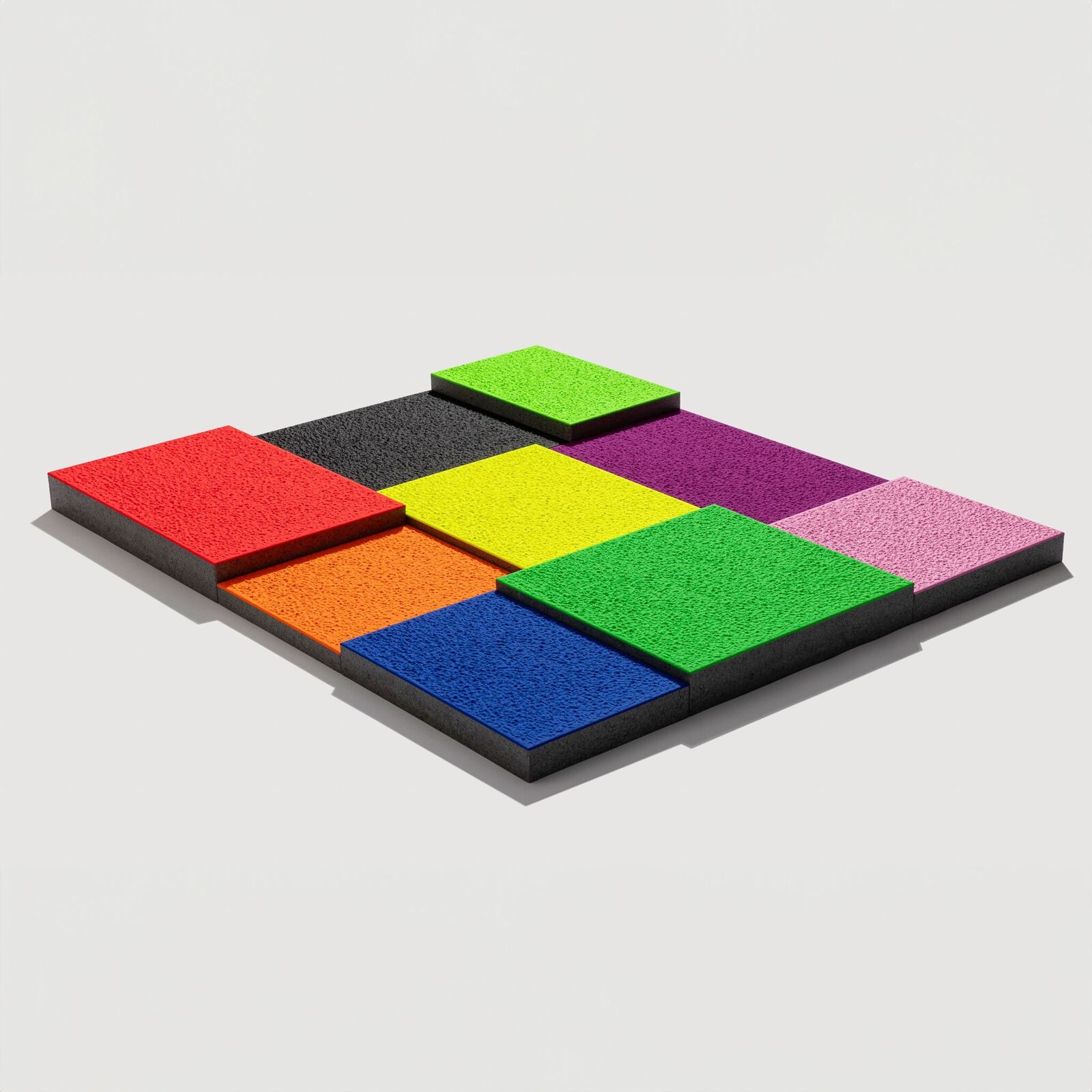 Artwork by Peter Halley, Color, Nine Times, Made of Acrylic, fluorescent acrylic on HI-RND technology print on aluminium 