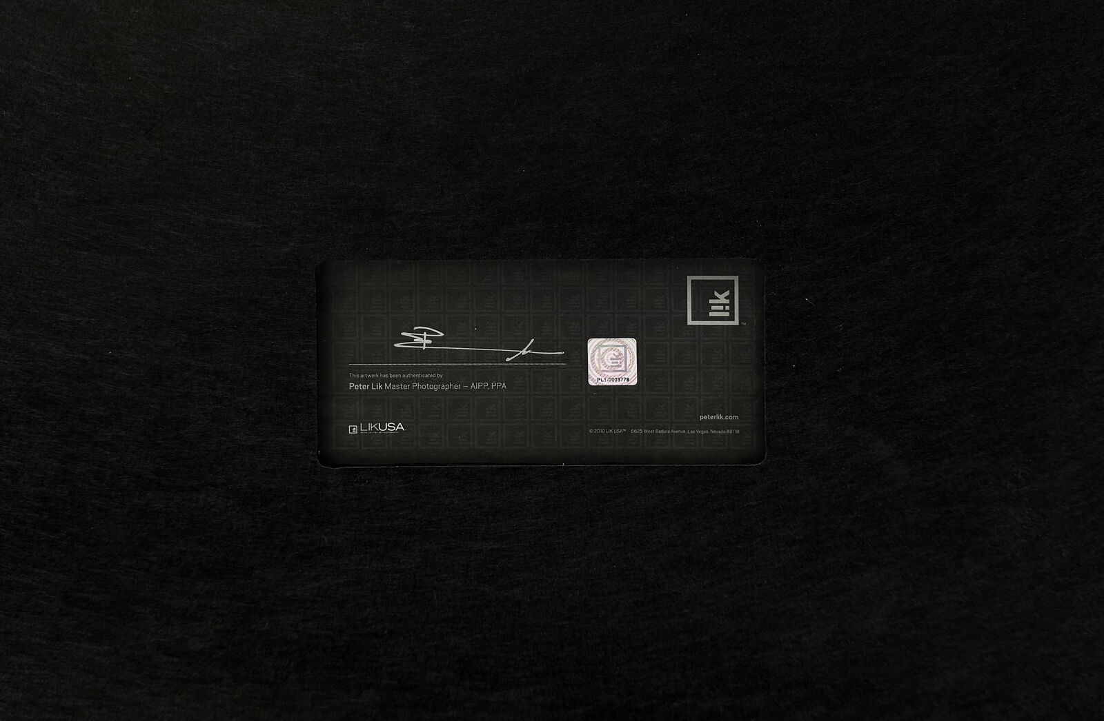 Artwork by Peter Lik, Tree Of The Universe , Made of Silver halide fuji archive print mounted on plexi 