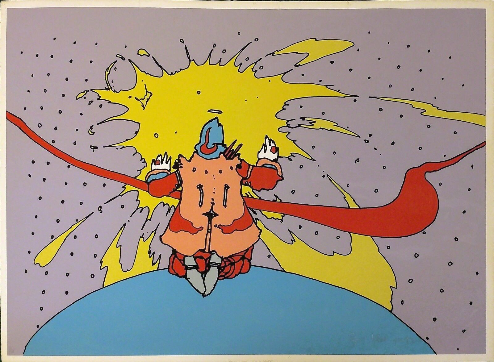 Artwork by Peter Max, ENTERING A NEW STATE, Made of Screenprint 