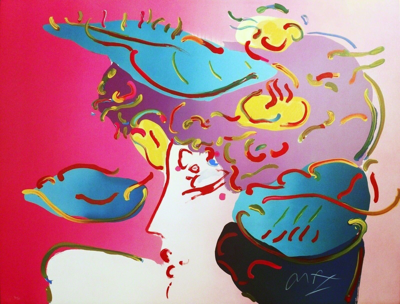 Artwork by Peter Max, FLOWER SPECTRUM, Made of Serigraph 