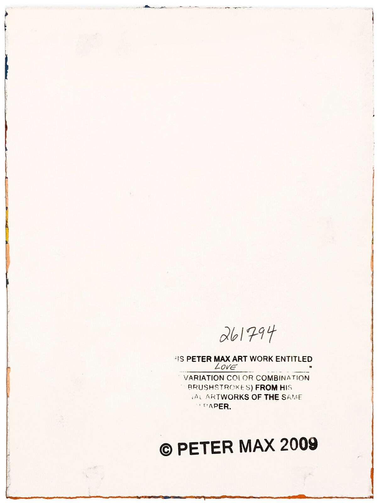 Artwork by Peter Max, Love (unique mixed media on paper), Made of Mixed Media On Paper 