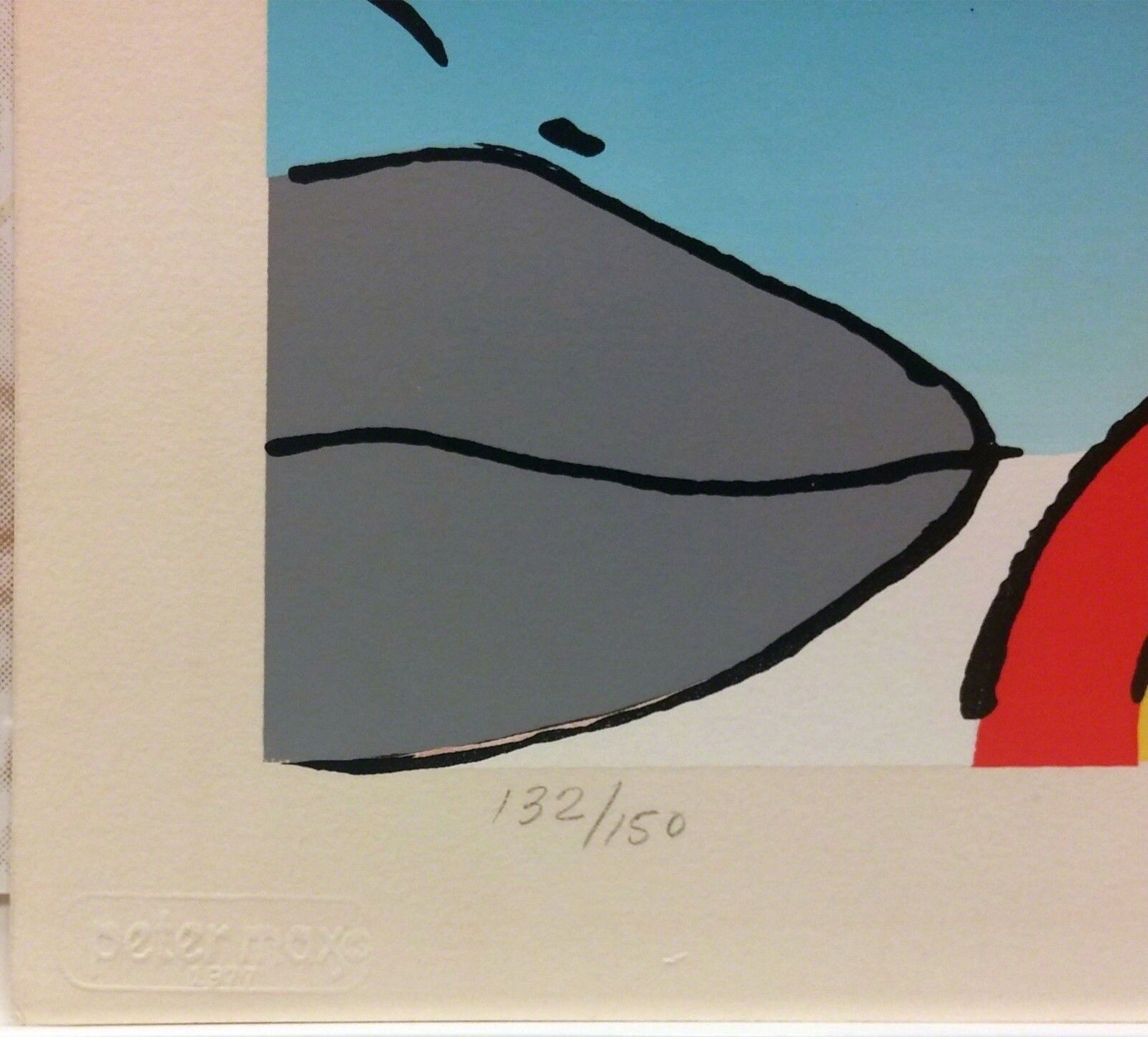 A painting of a man and a woman talking to each other.