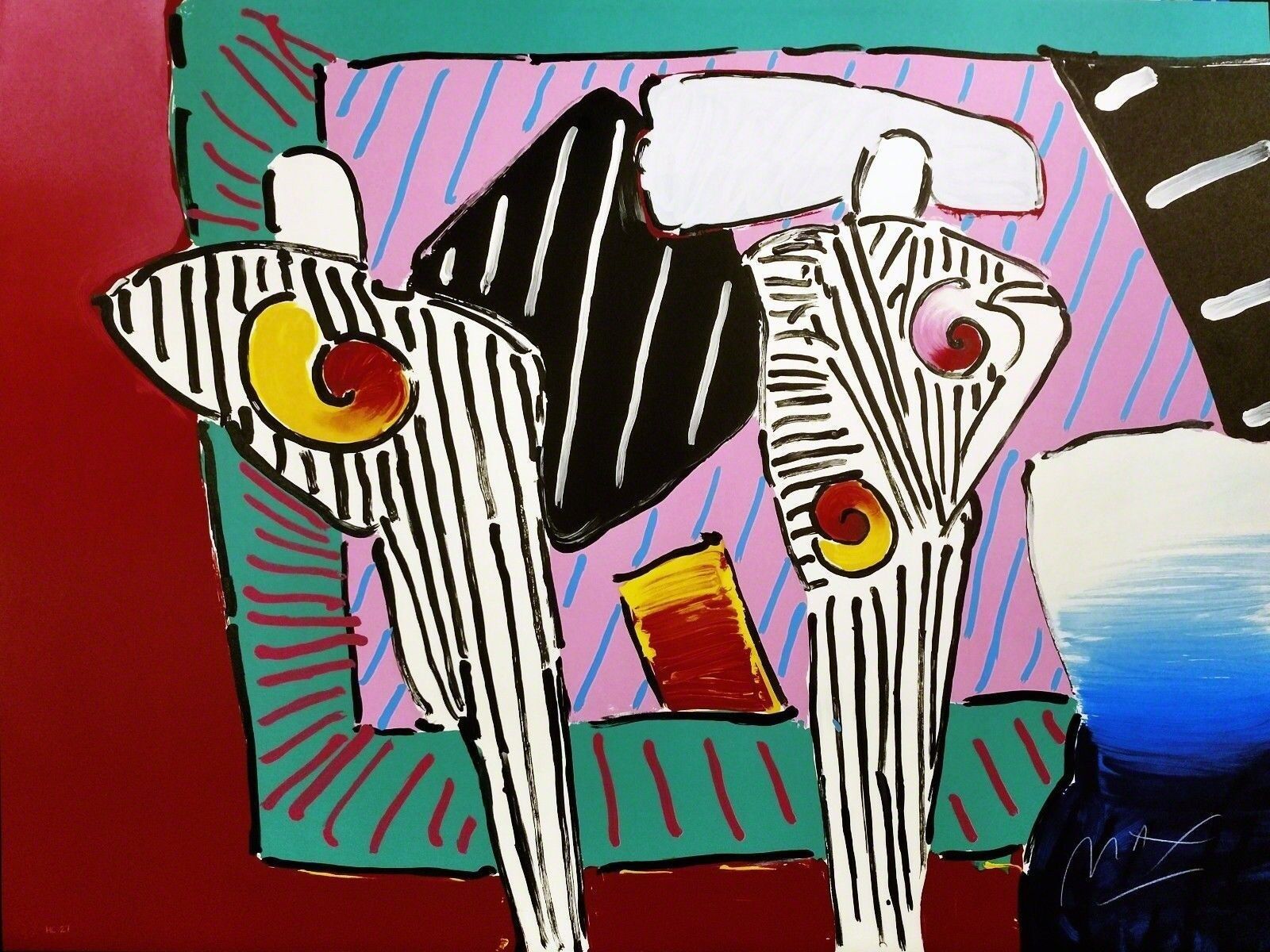 Artwork by Peter Max, TIME LINE DEGA MAN, Made of Serigraph 