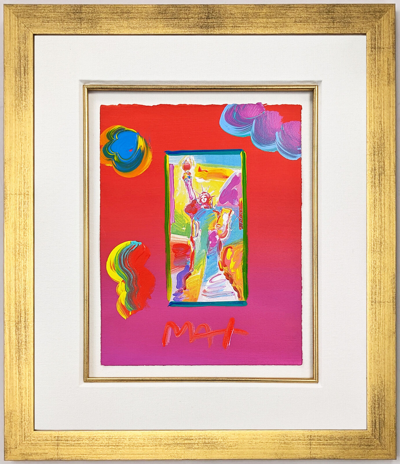 Peter Max | Statue of Liberty (unique mixed media on paper) (2019 ...
