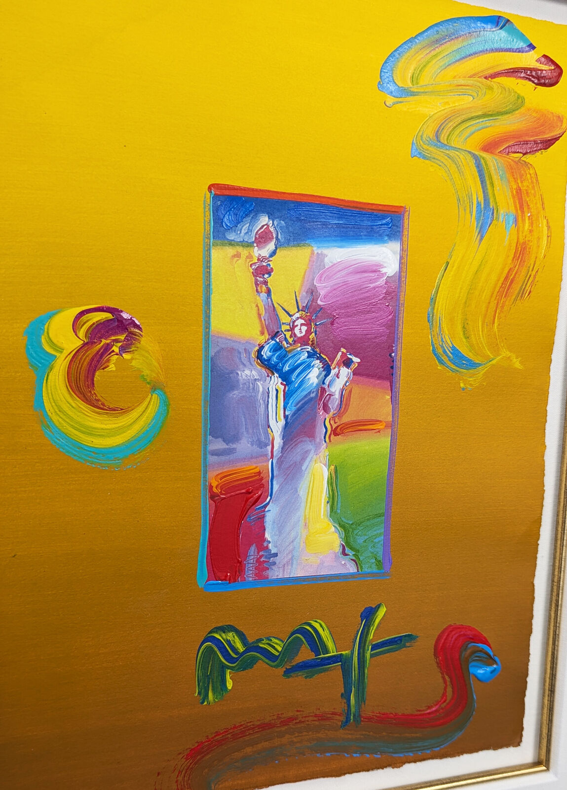 Peter Max | Statue of Liberty (unique mixed media on paper) (2010 ...