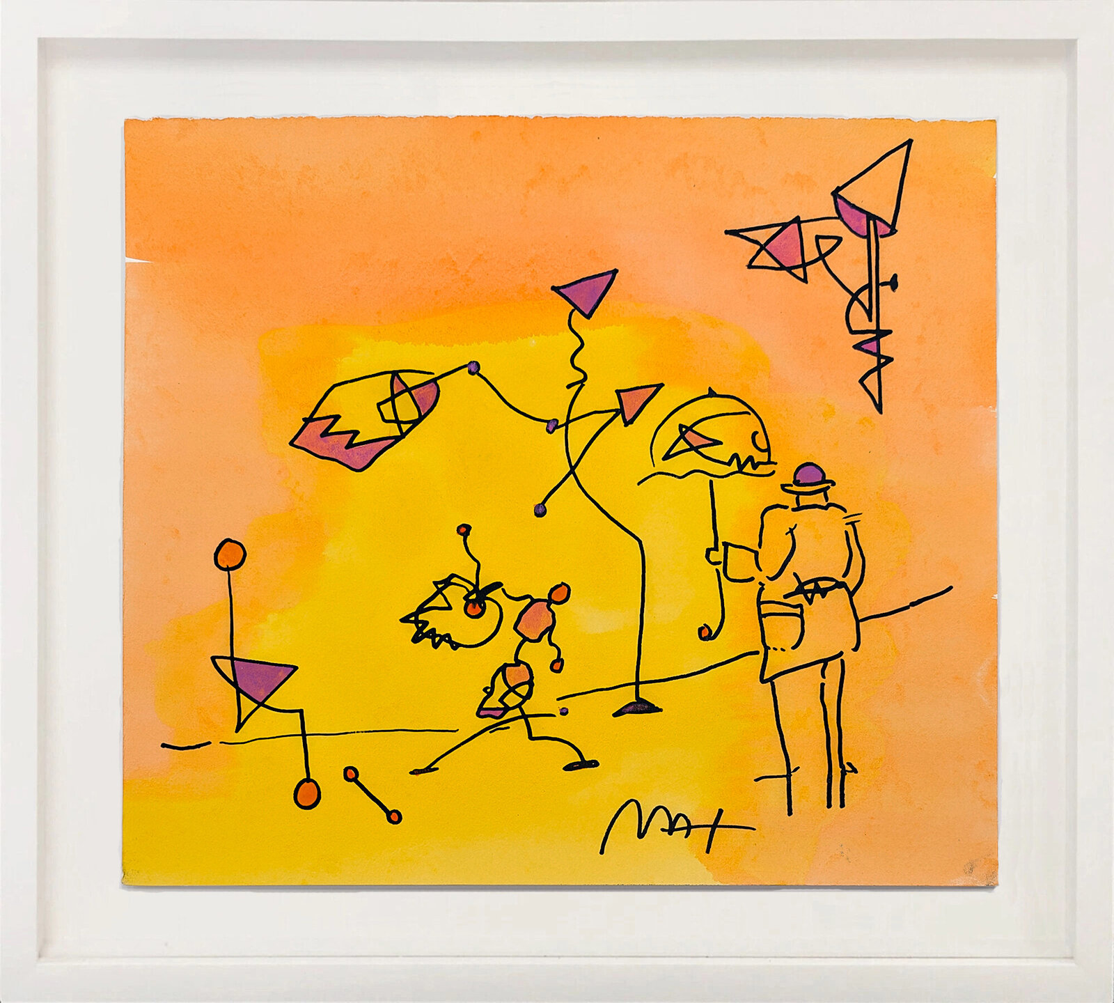 Umbrella Man by Peter Max, circa 1990