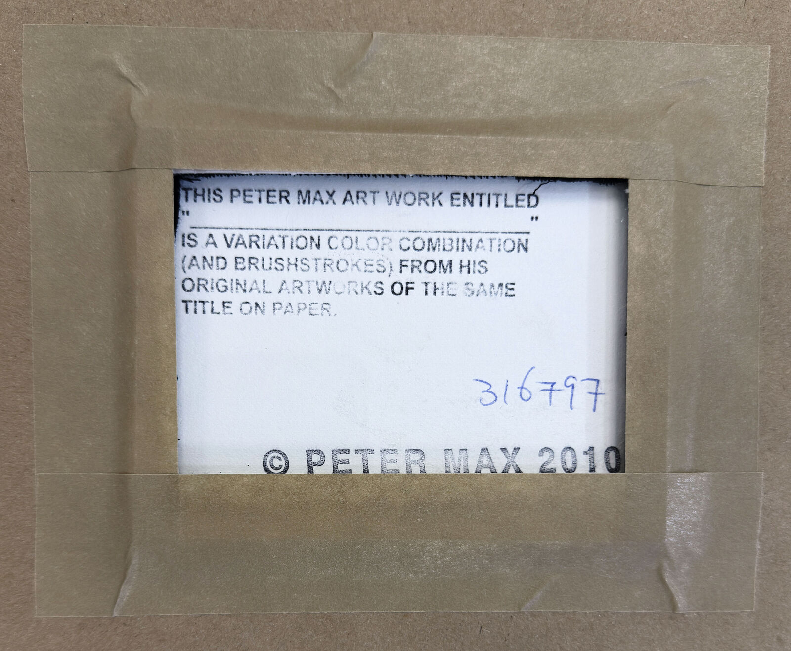 A painting of a person holding an umbrella in a frame.