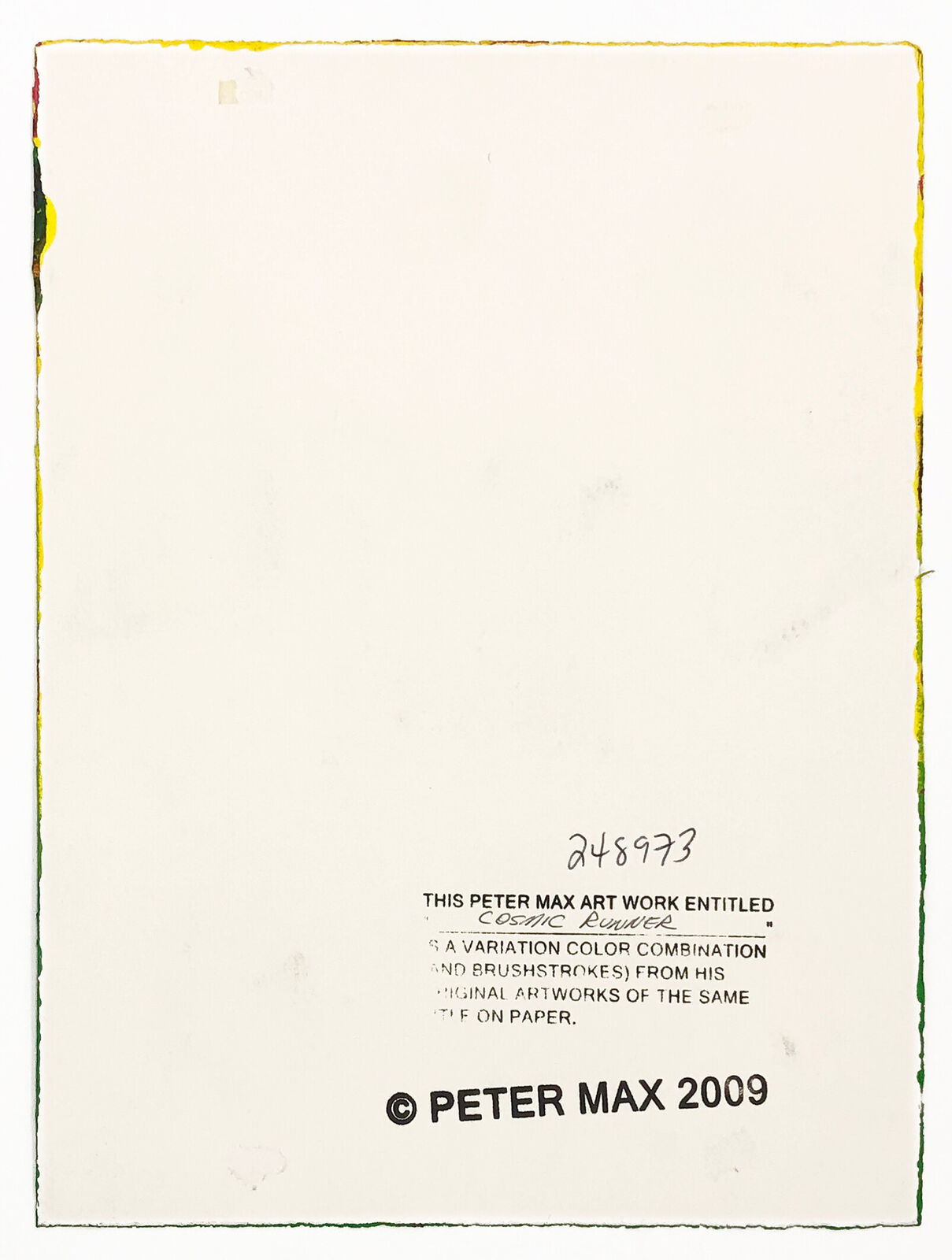 Cosmic Runner (unique mixed media on paper)