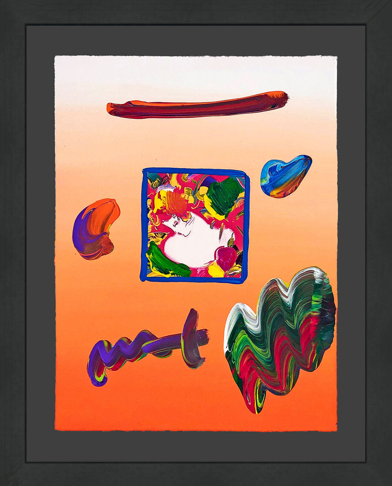 Day Dream (unique mixed media on paper) by Peter Max, 2009