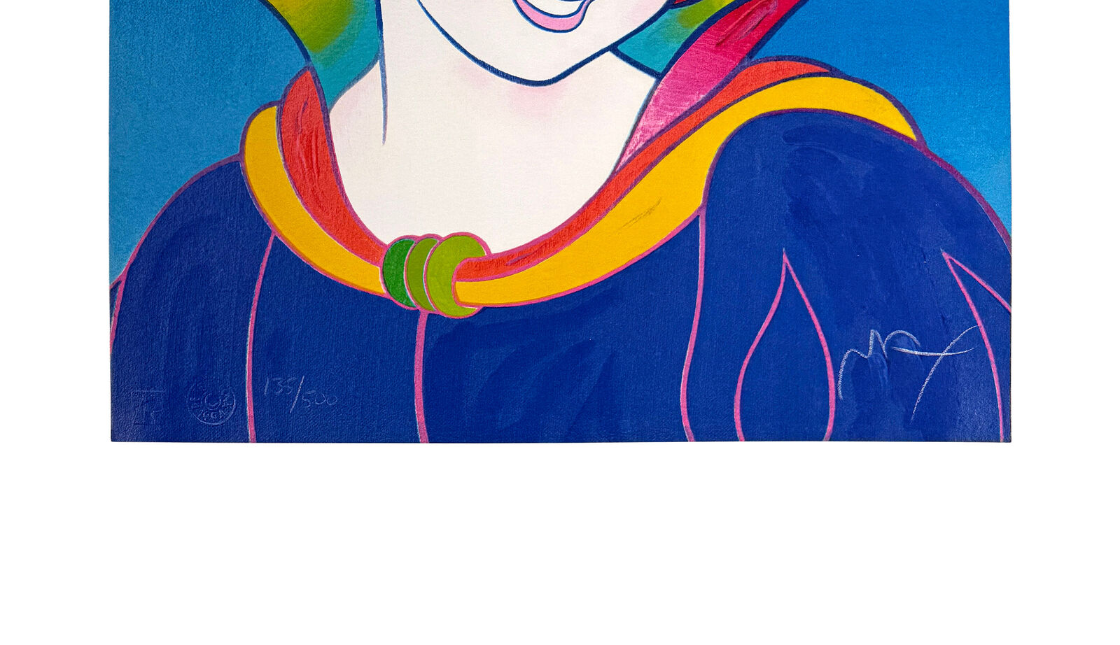 A set of four framed pictures of snow white in different colors.