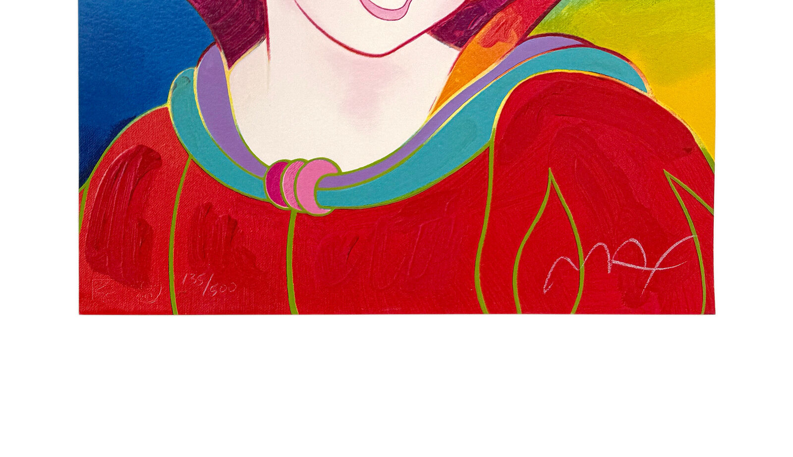 A set of four framed pictures of snow white in different colors.