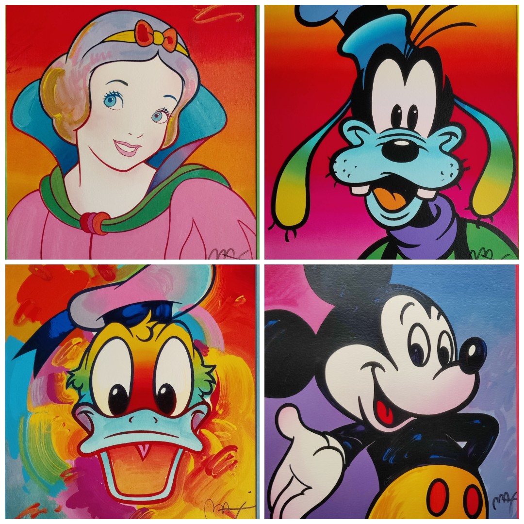 Disney Suite "Donald Duck, Goofy, Mickey Mouse, Snow White" by Peter Max, 1996