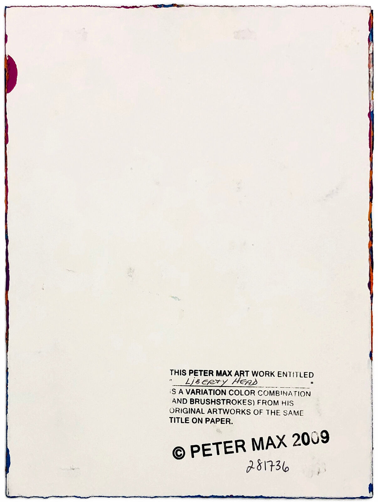 Artwork by Peter Max, Liberty Head (unique mixed media on paper), Made of Mixed Media On Paper 