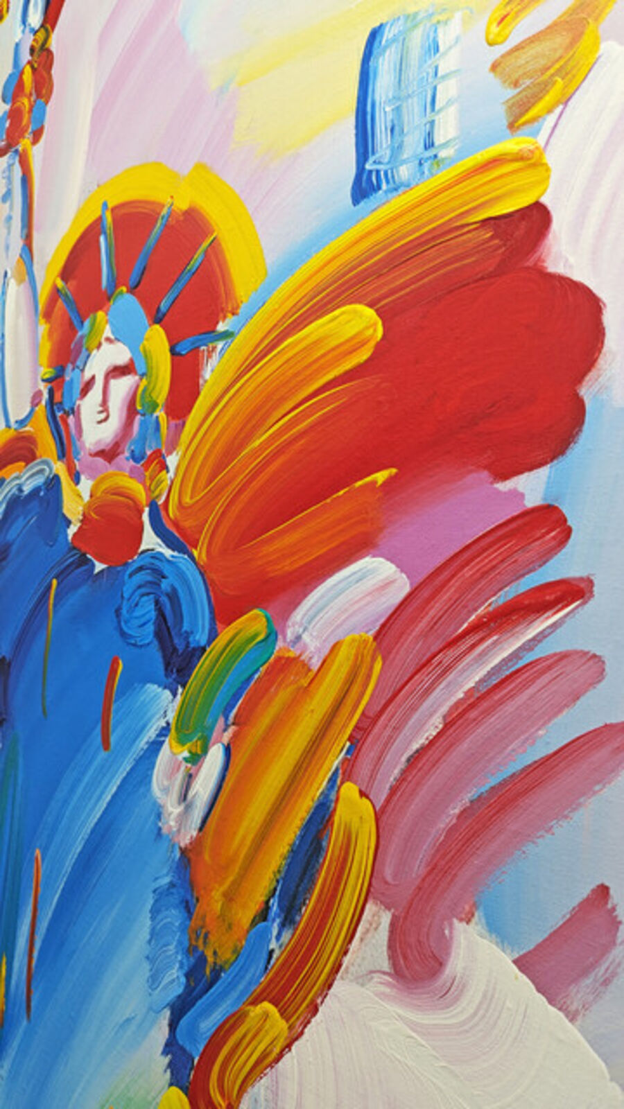Artwork by Peter Max, Statue of Liberty (huge original painting), Made of Acrylic On Canvas 
