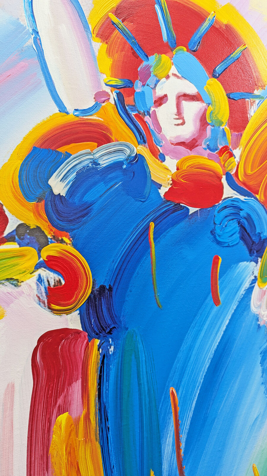 Artwork by Peter Max, Statue of Liberty (huge original painting), Made of Acrylic On Canvas 