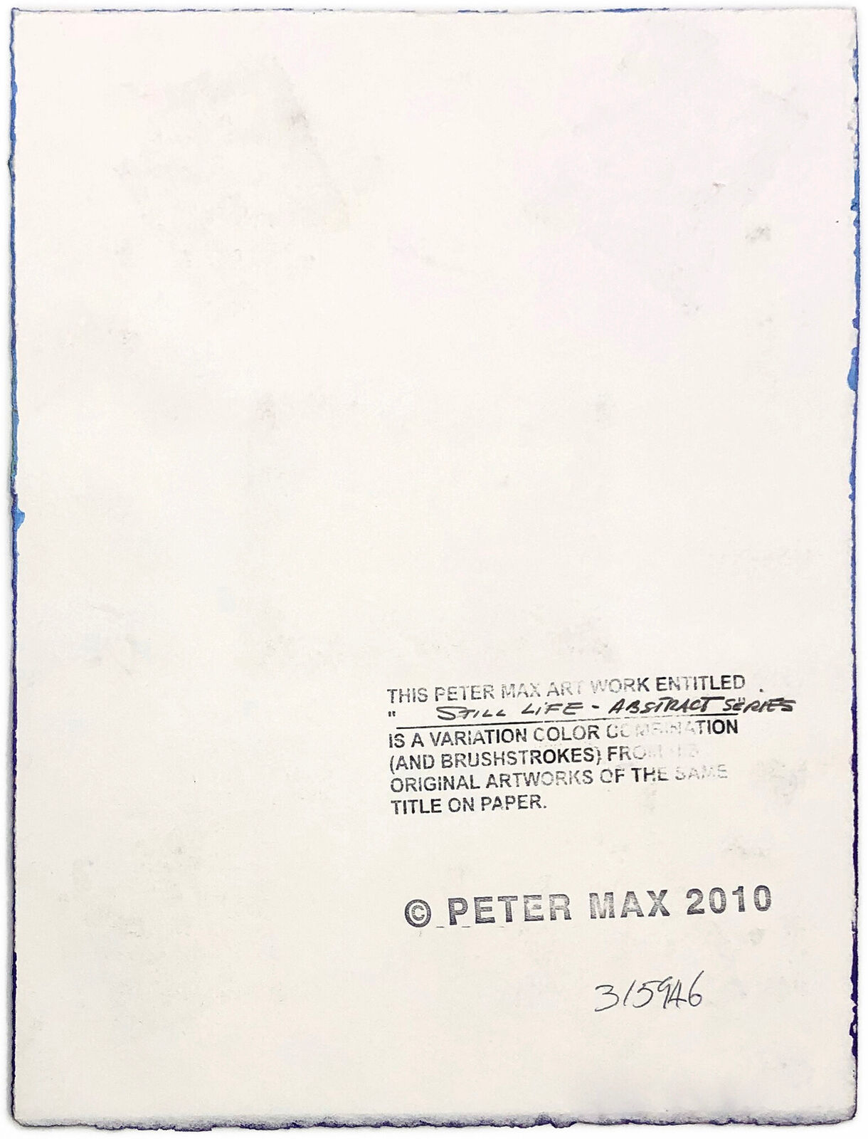 Artwork by Peter Max, Still Life - Abstract Series (unique mixed media on paper), Made of Mixed Media On Paper 