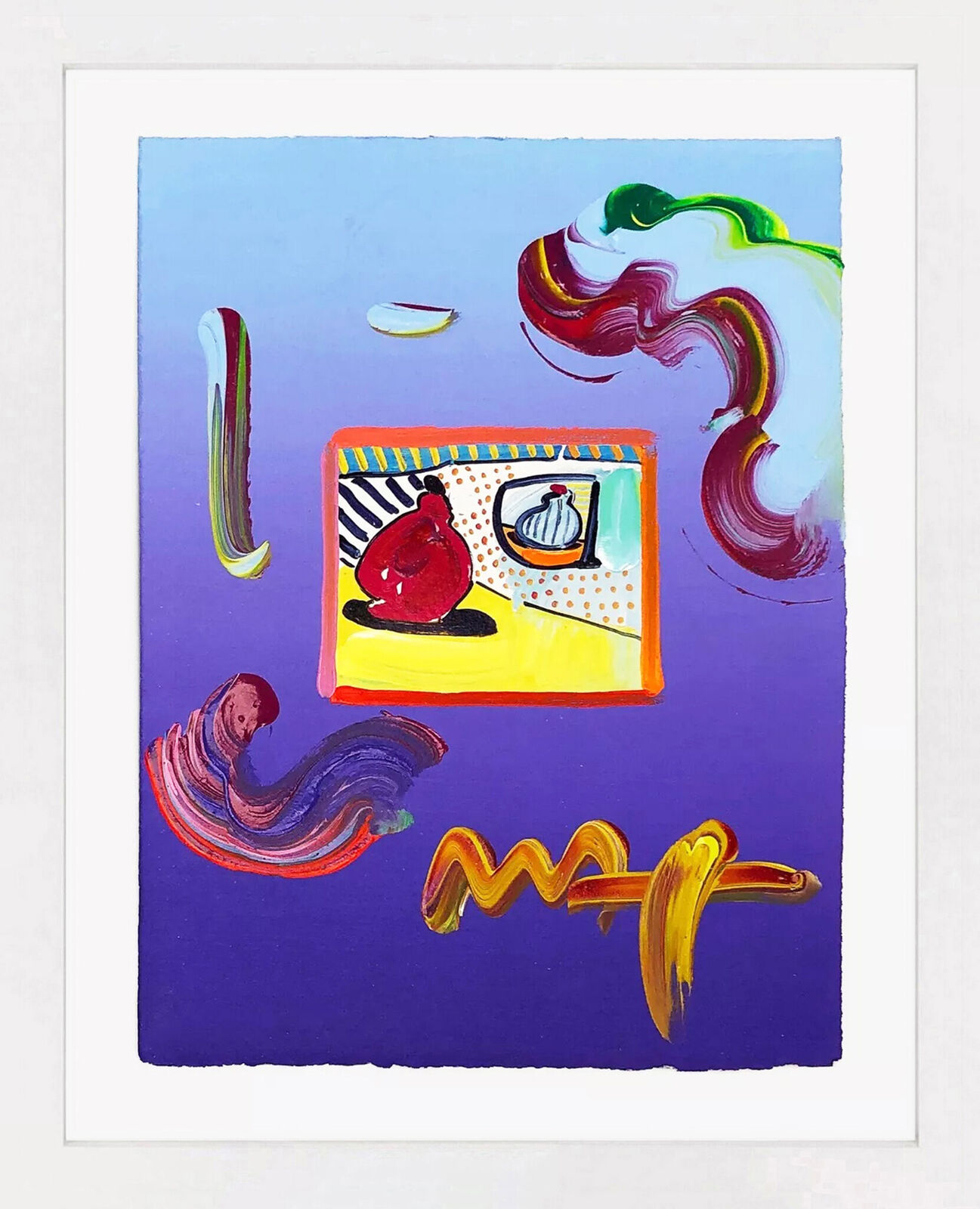 Artwork by Peter Max, Still Life - Abstract Series (unique mixed media on paper), Made of Mixed Media On Paper 