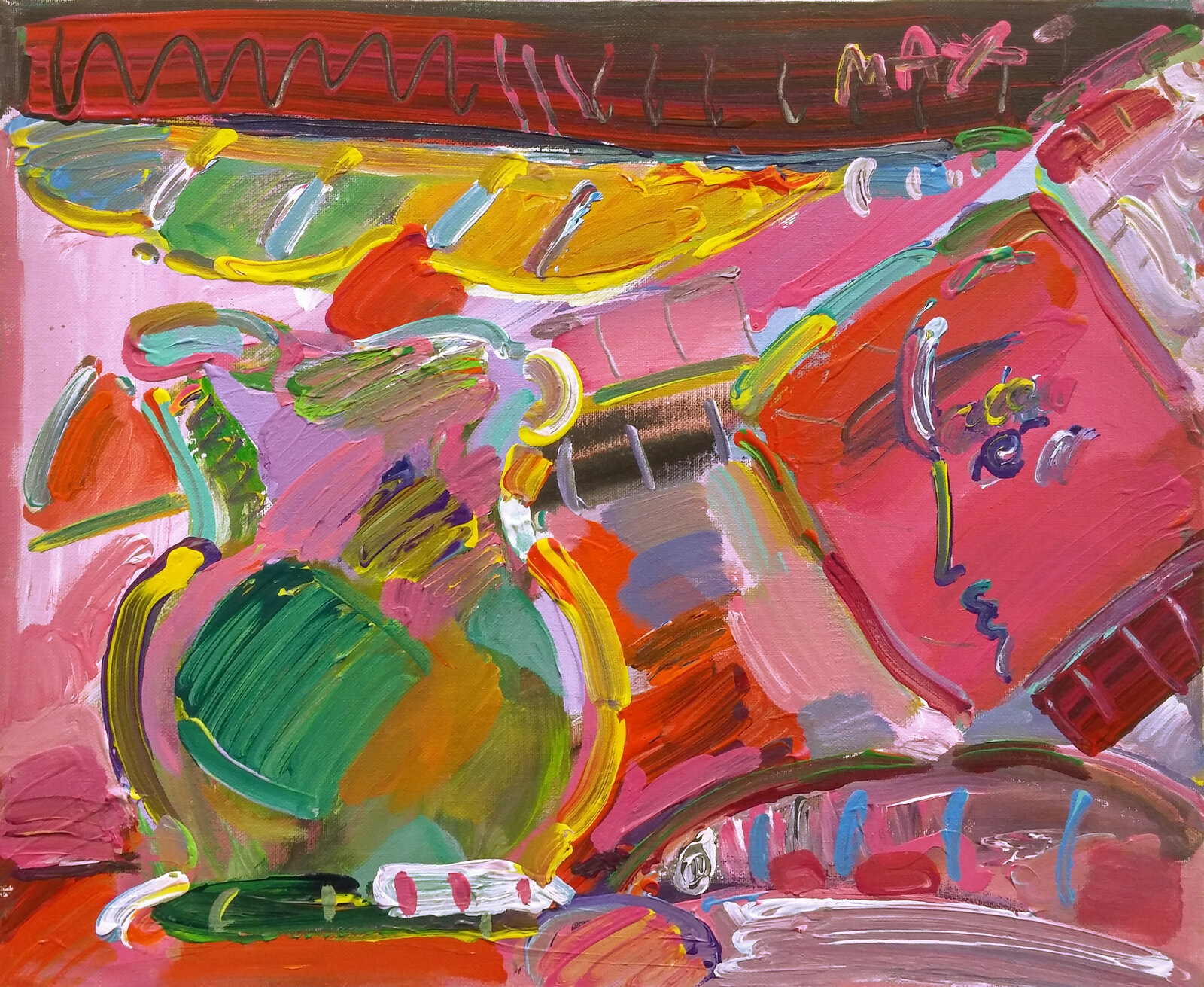 Still Life With Profile by Peter Max, 1988