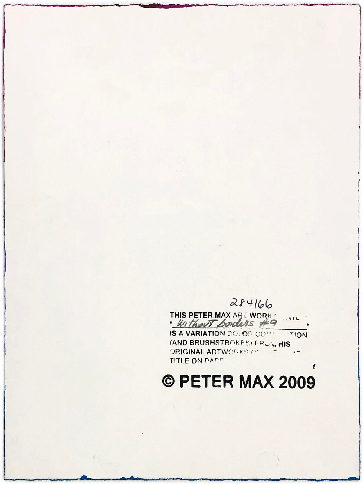 Artwork by Peter Max, Without Borders #9 (unique mixed media on paper), Made of Mixed Media On Paper 