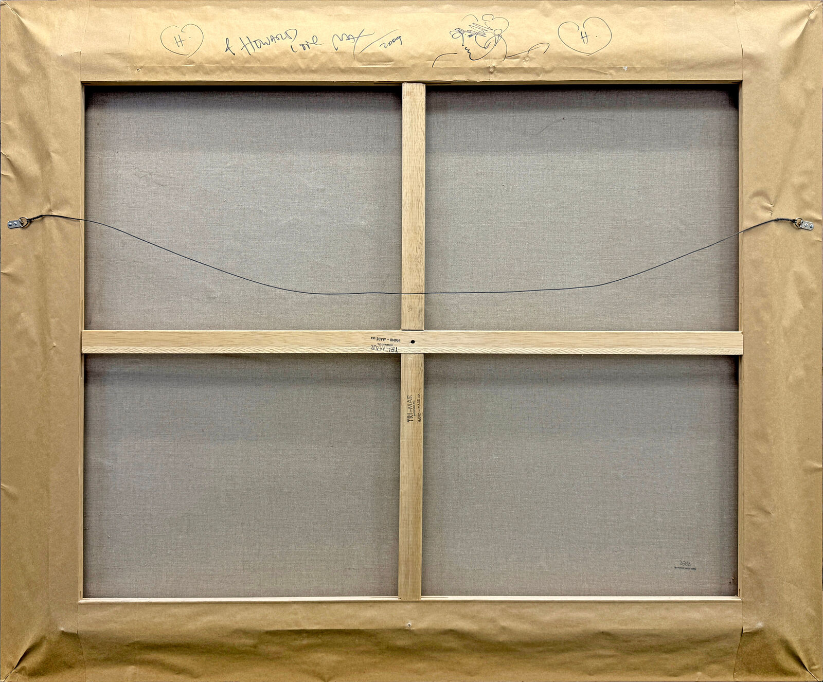 A painting of a man and a woman in a gold frame.