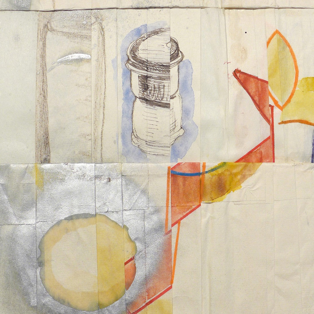 Artwork by Peter Soriano, 4th Floor, Made of Spray paint, pencil, ink, watercolor on paper 