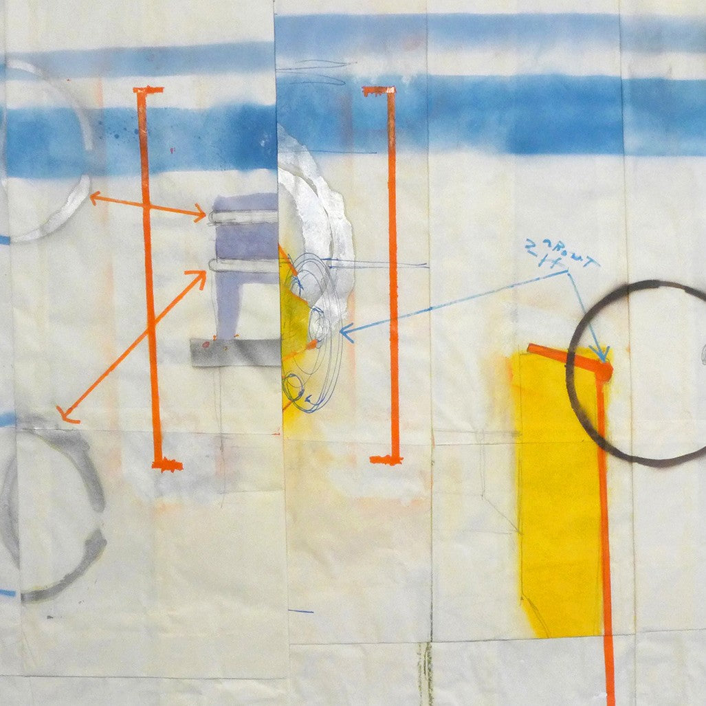 Artwork by Peter Soriano, Warren 14, Made of Spray paint, pencil, ink, watercolor on paper 