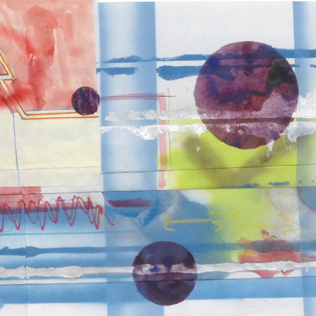 Artwork by Peter Soriano, Warren st 18, Made of Spray paint, pencil, ink, watercolor on paper 