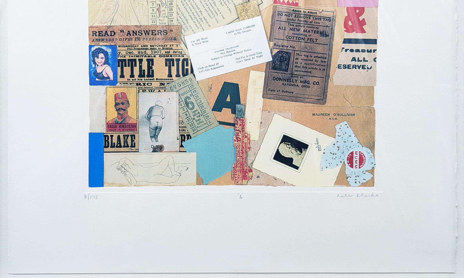 Artwork by Peter Blake, &, Made of Silkscreen Collage 