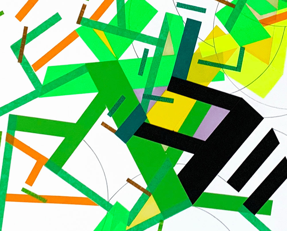 Artwork by Philippe Halaburda, A Fiiane was Ilaand 7, Made of Color tape on paper 