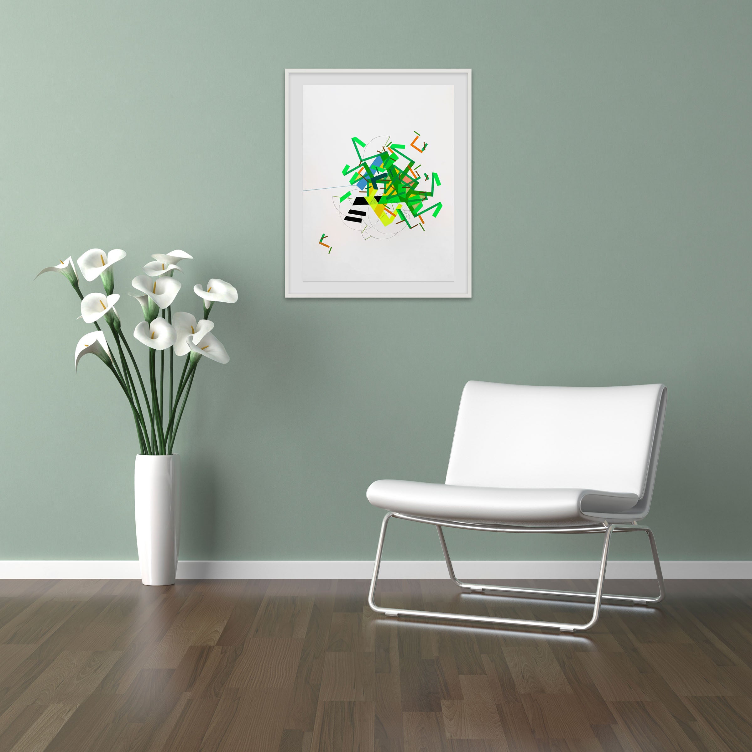 Artwork by Philippe Halaburda, A Fiiane was Ilaand 8, Made of Color tape on paper 