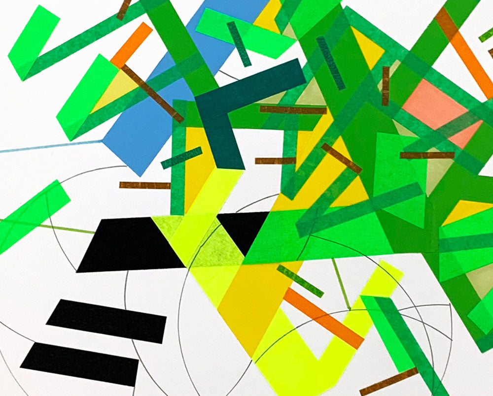 Artwork by Philippe Halaburda, A Fiiane was Ilaand 8, Made of Color tape on paper 