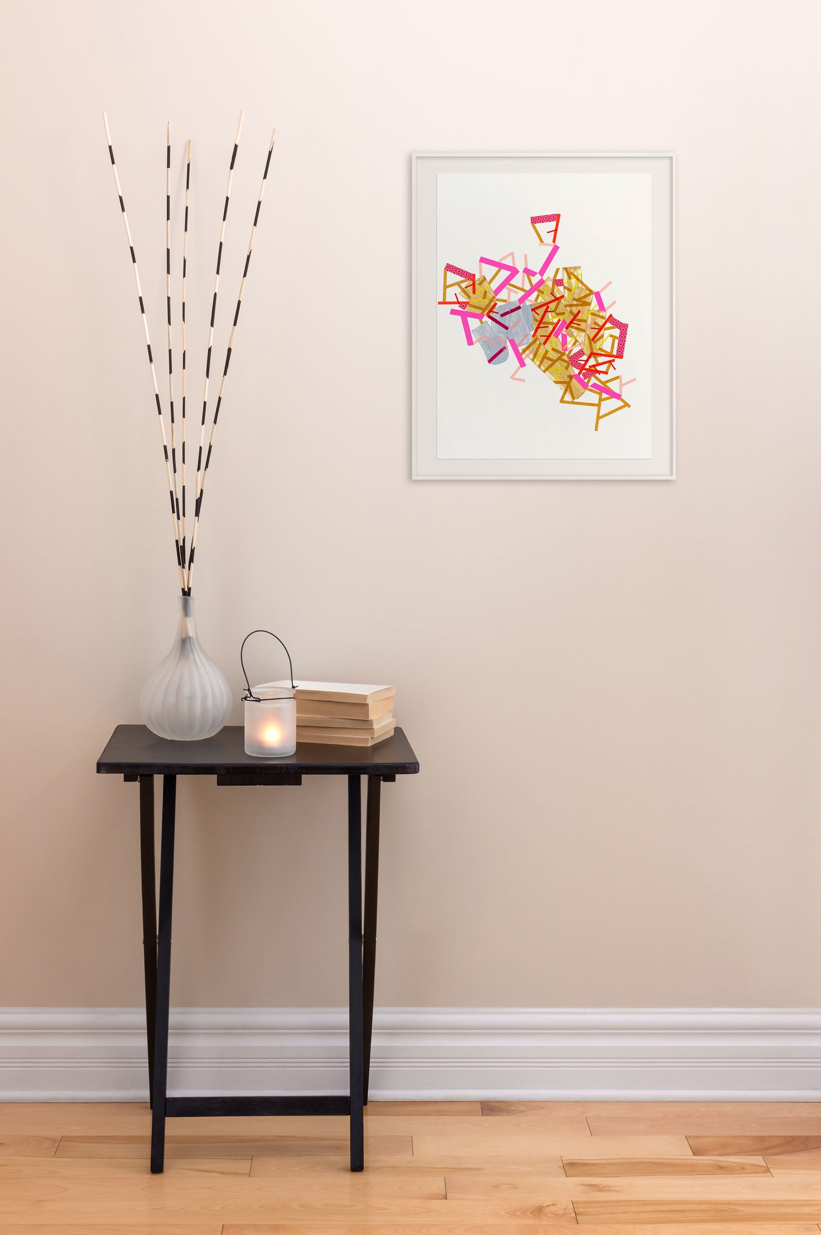 Artwork by Philippe Halaburda, A mon Takkury 8, Made of Acrylic, felt tip colored and color tape on paper 