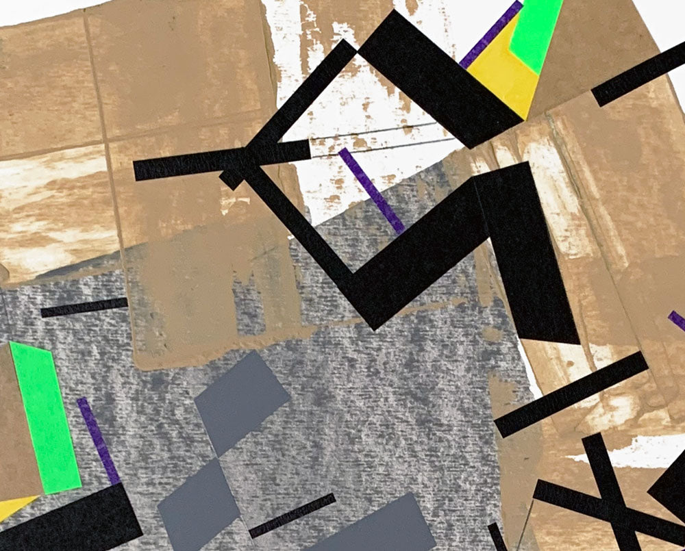 Artwork by Philippe Halaburda, Into the Faiinn 6, Made of Acrylic, felt tip colored and color tape on paper 