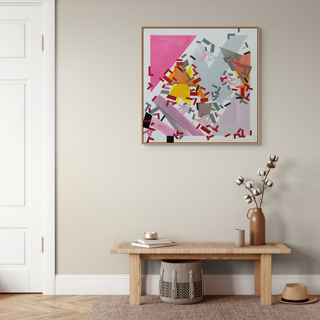 Artwork by Philippe Halaburda, linervinii Ninn, Made of Acrylic and color tape on canvas 