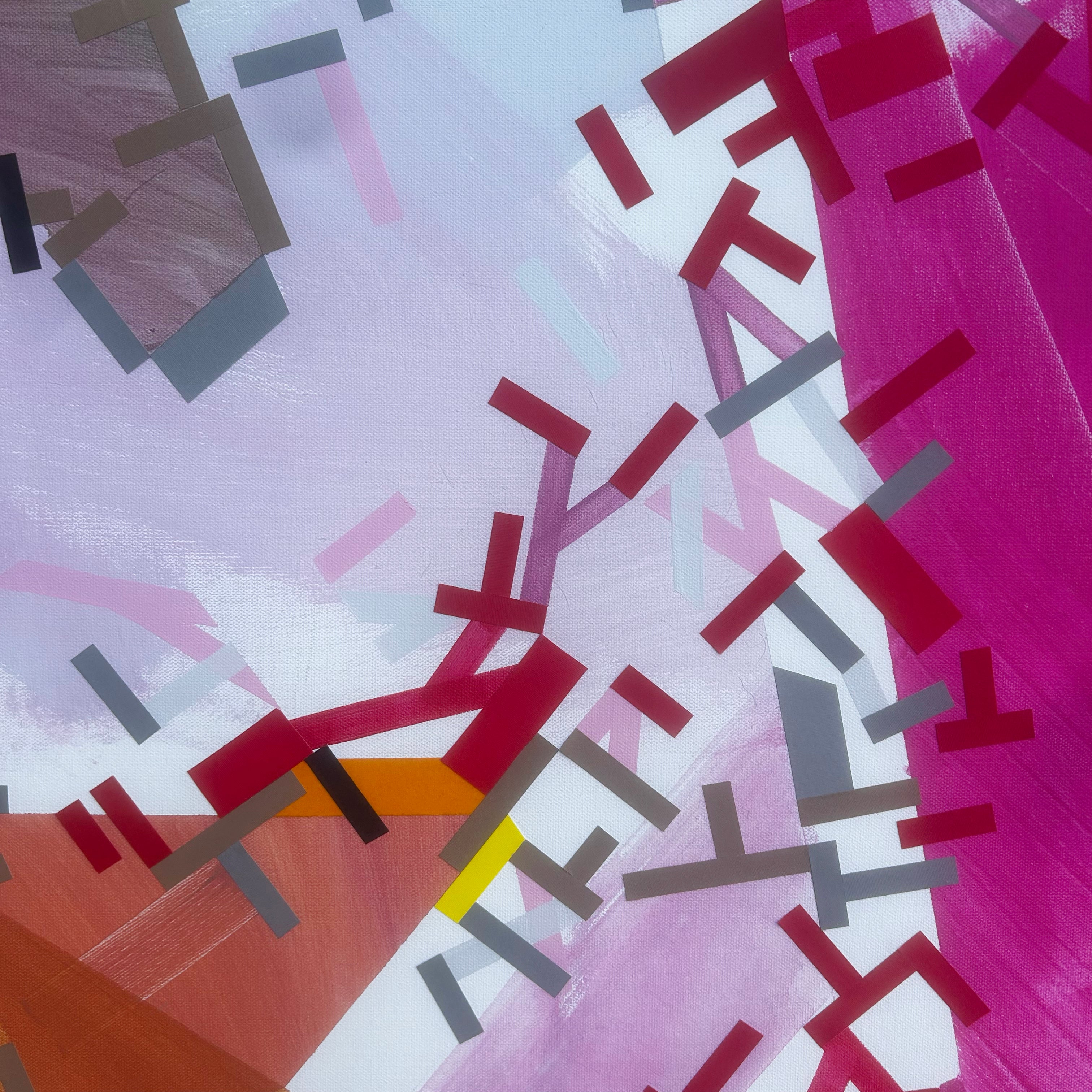 Artwork by Philippe Halaburda, Peerviin Okk, Made of Acrylic and color tape on canvas 